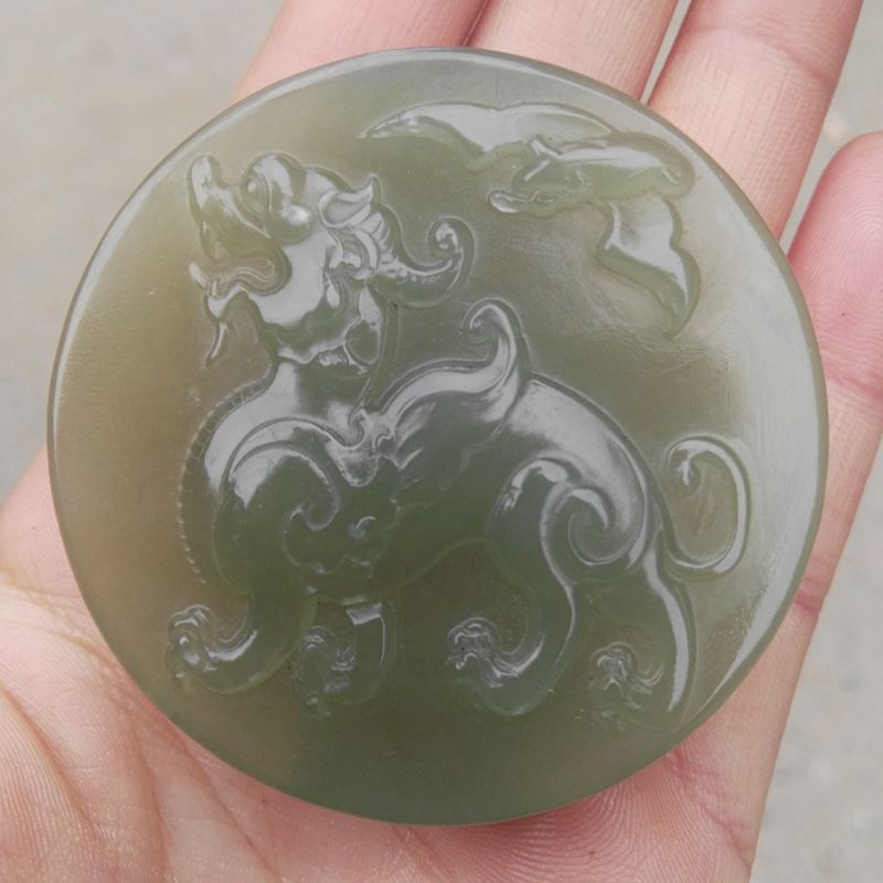 青海料和田玉貔貅皮帶扣 品味與靈韻的男士腰際藝術(shù)